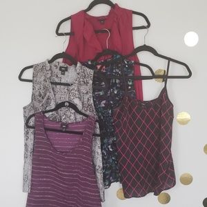 FIVE flattering dress shirts /blouses